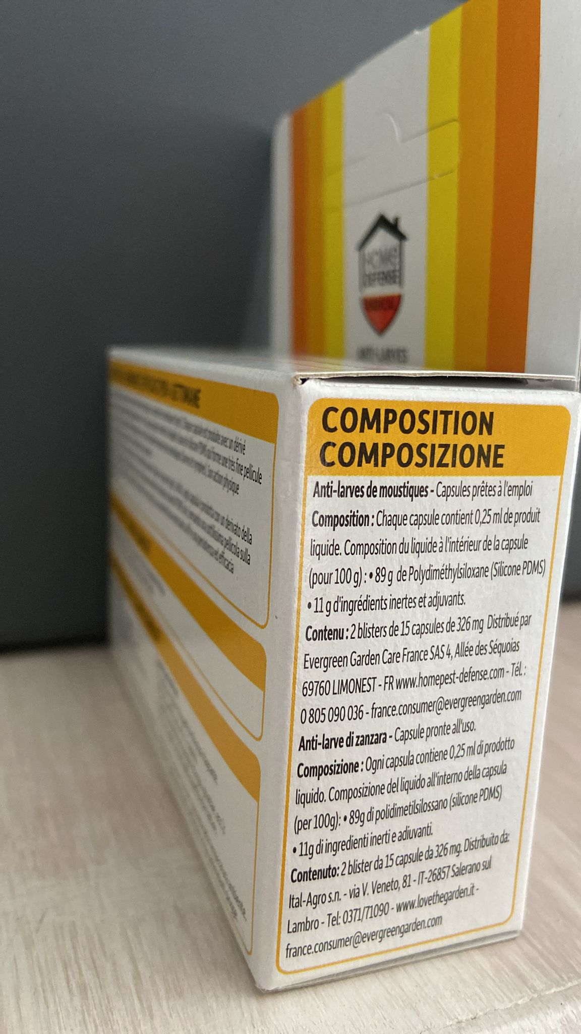 Anti-larve di zanzara Home defense radical 30 capsule-Impedisce sviluppo zanzare