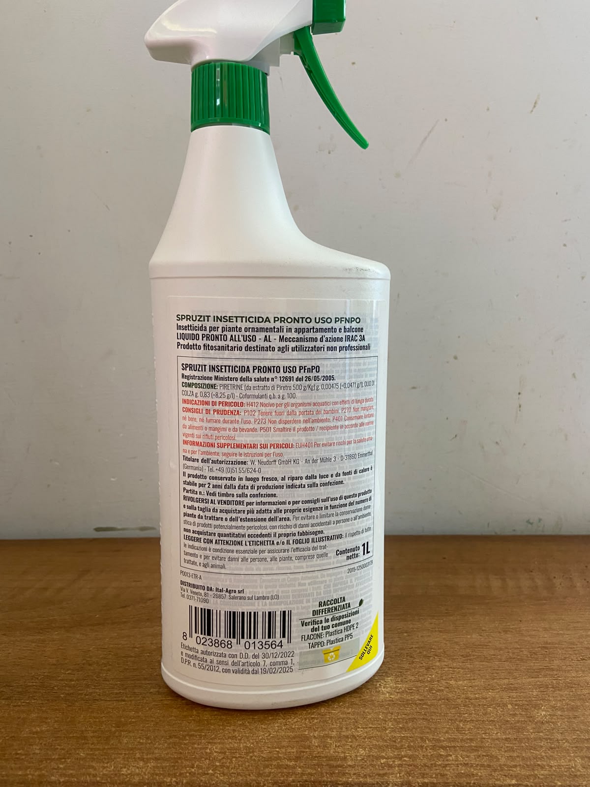 Insetticida Farfalla del Geranio Vithal – Pronto Uso 1L
