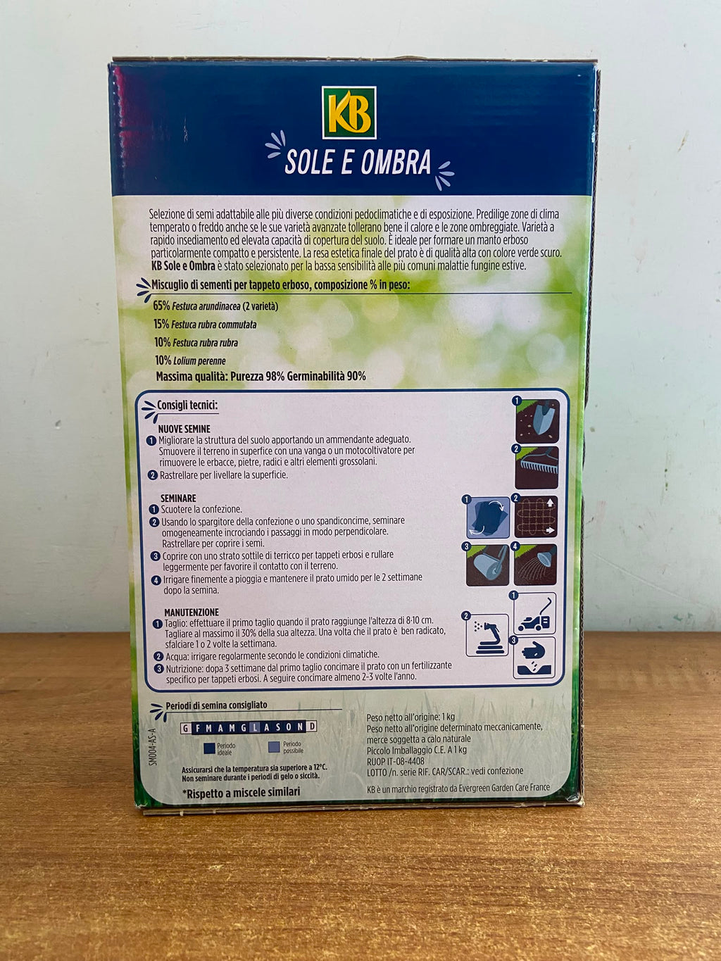 KB Sole e Ombra – Semi per prato adattabili a sole e zone ombreggiate