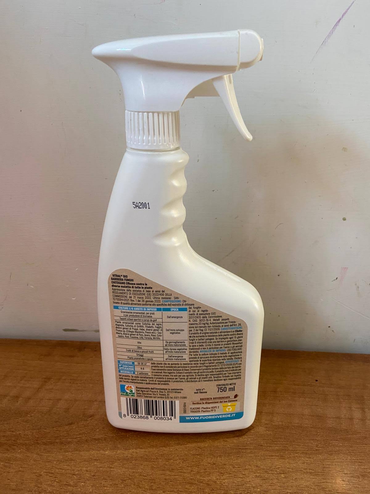 Vithal Bio Barriera Funghi 750 ml Pronto uso - Efficace contro le diverse malattie di tutte le piante